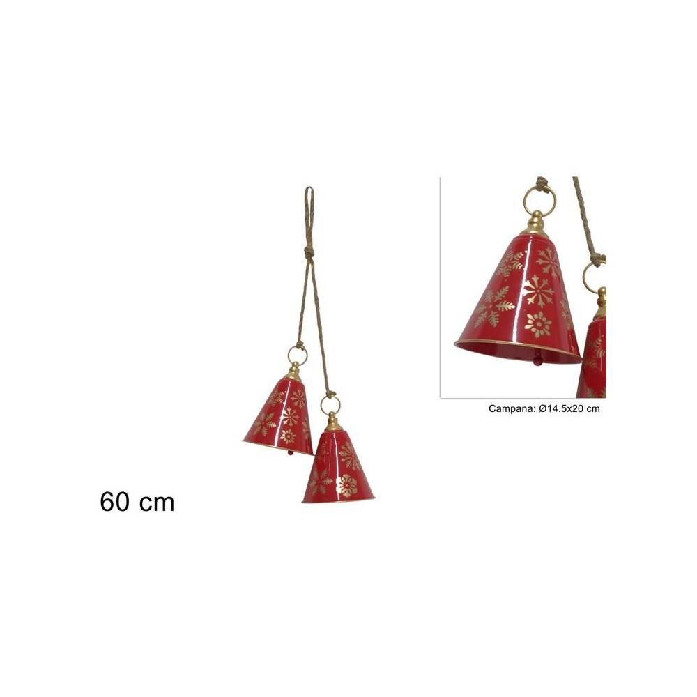 APPENDINO 2 CAMPANE METALLO ROSSO